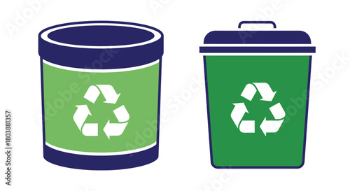 Promote environmental awareness with these green recycling containers
