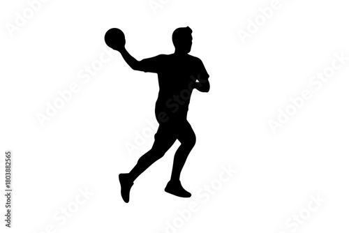 Wallpaper Mural shilhouette of a boy playing with ball Torontodigital.ca