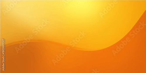 Abstract orange and yellow gradient illustration with artistic wave lines and warm summer light