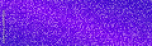Purple Neon disco ball background pattern. Abstract shining halftone mosaic texture. Night club party glitter pattern. Vector	