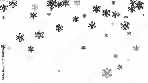     Snowflake. falling snowflake effect backdrop video, snow flurry transparent snow animated, falling snow or snow fall overlay transparent background.



