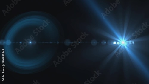 optical lens flare shining background moving