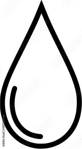water drop silhouette, water drop line art vector design, liquid droplet illustration

