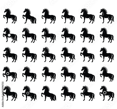 Silhouette Horses Pattern