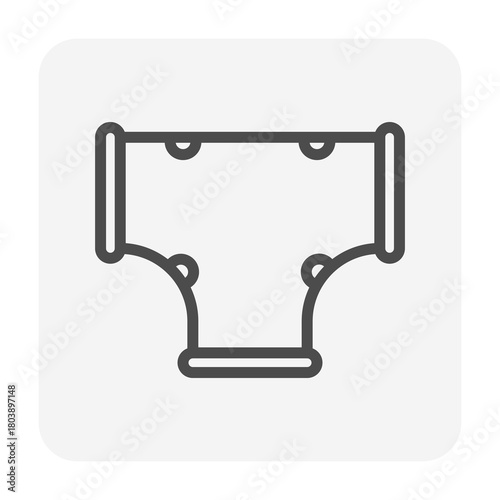 Decorative PVC line pipe cover vector icon, part for air conditioner installation, thin line editable stroke. Outline illustration represents HVAC pipe protection and air conditioning accessories.