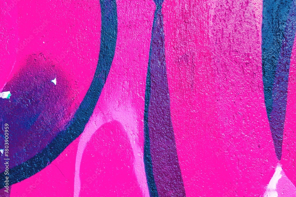 Obraz premium Vibrant pink graffiti texture with bold lines and abstract shapes. 80s street art neon, urban vibe, energetic display. Background, texture, street art, posters, bold visuals.
