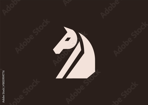 A refined geometric horse logo built using faceted line structures and balanced polygonal forms, symbolizing grace, power, and forward motion, created as a modern minimalist vector design concept