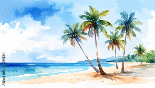 palm trees on the beach
