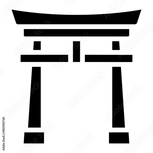 torii gate icon vector