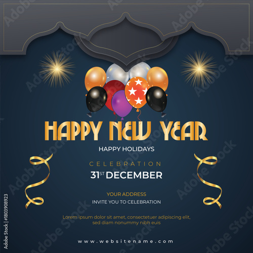 Happy new year 2026 celebration