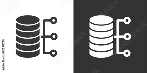 Database Structure icon. Solid glyph series icon