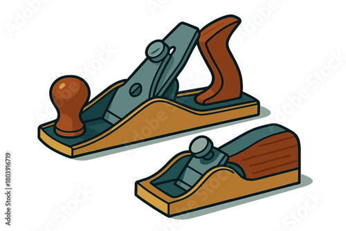 Traditional woodworking hand planes for shaping and smoothing wood surfaces