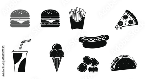 Delicious fast food icons for your next project