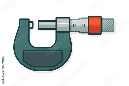 Precision micrometer gauge tool used for accurate dimensional measurement in engineering