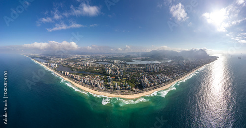 Beautiful aerial view to residential buildings in Barra da Tijuca
