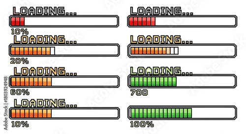 Loading progress bar animation indicator download complete buffering interface uploading percentage status