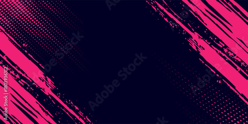 Purple halftone gradient background in vibrant pink and purple tones. Dynamic dots fading diagonally over a dark backdrop. elegant