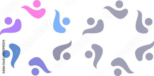 PEOPLE CONNECTED UNION TEAM TEAMWORK SIGN LOGO
