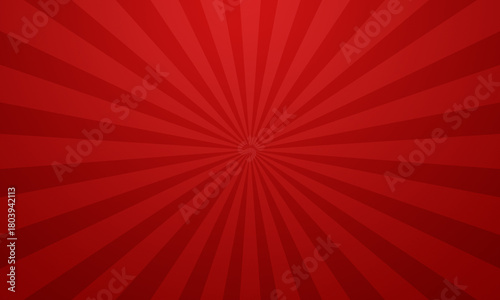 Fotografía Vibrant red sunburst background with radial lines and subtle texture for dynamic