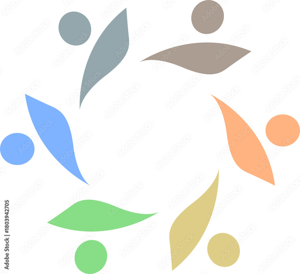 Fototapeta premium PEOPLE CONNECTED UNION TEAM TEAMWORK SIGN LOGO 