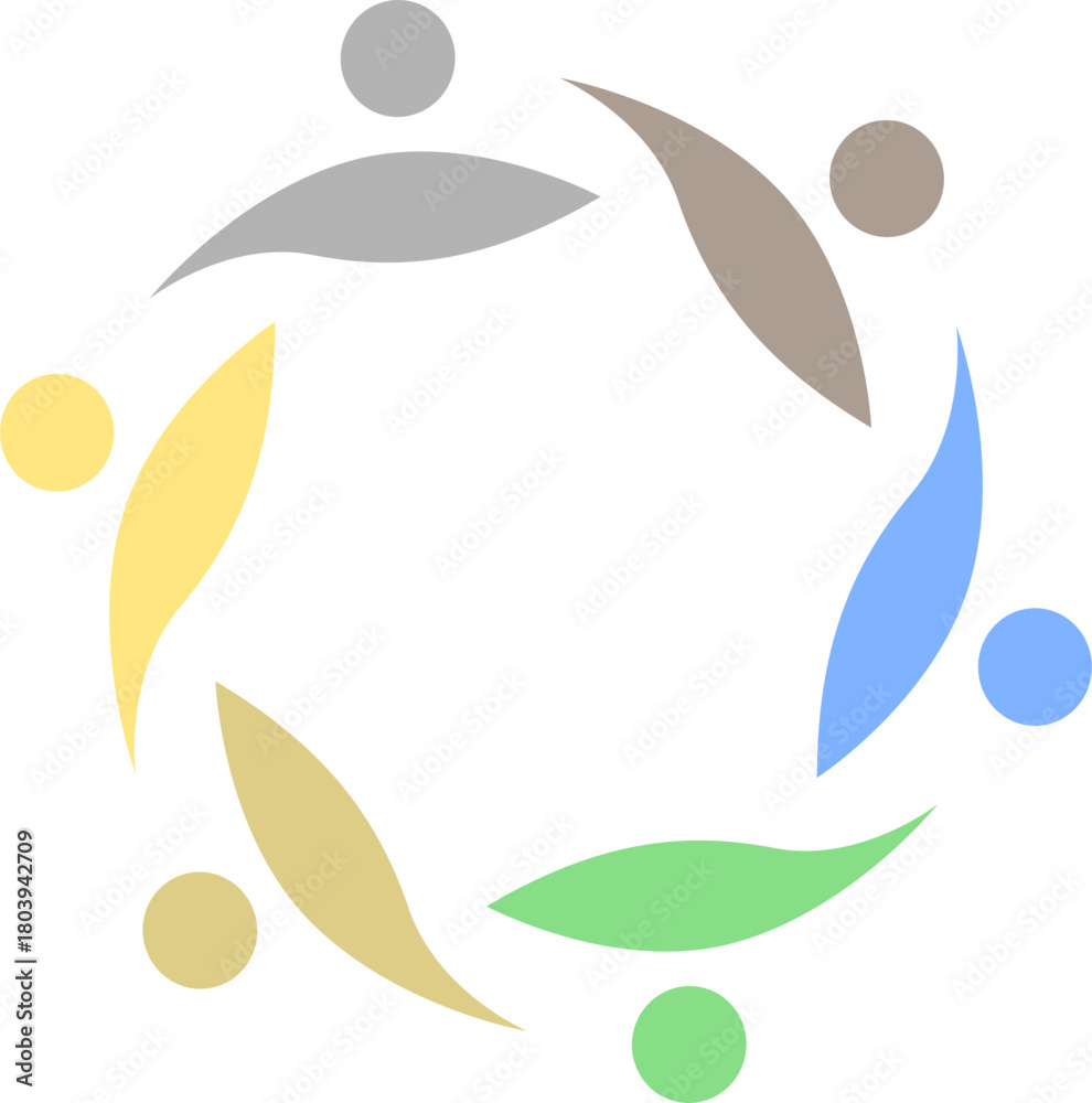 Fototapeta premium PEOPLE CONNECTED UNION TEAM TEAMWORK SIGN LOGO 