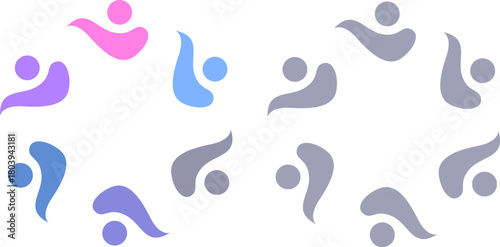 PEOPLE CONNECTED UNION TEAM TEAMWORK SIGN LOGO
