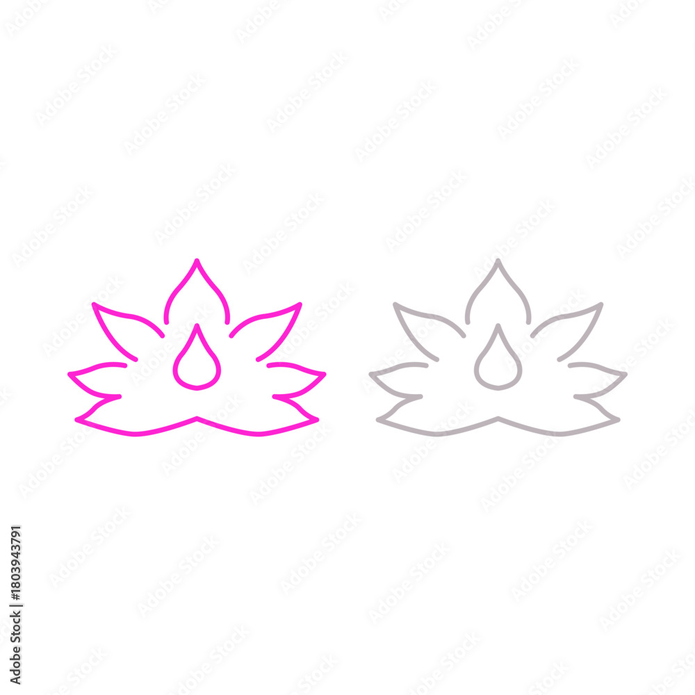 Fototapeta premium WELLNESS LOTUS SIGN SYMBOL LOGO VECTOR 