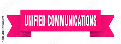 unified communications ribbon isolated on transparent background. unified communications ribbon