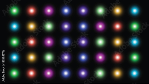 Circle light effect abstract background with colorful glowing lights