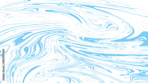 Abstract grunge background. Ink marbling texture. Blue and white. Traditional Turkish ebru technique.