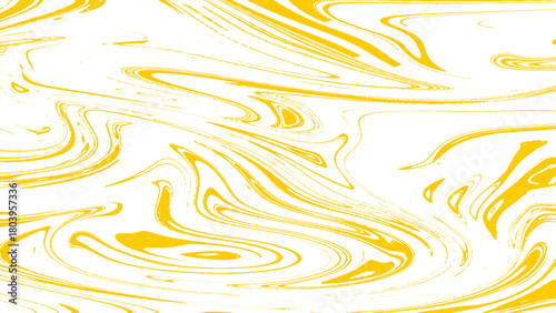 Ink texture. Mix of a white and yellow paint, closeup. Traditional Turkish ebru technique.