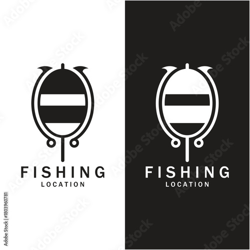 fishing logo vector. fishing club emblem, fishing community logo and fishing tournament logo