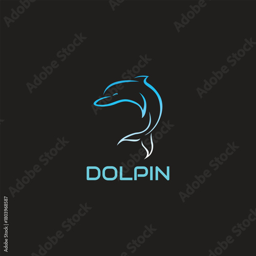 vector image of an dolphin