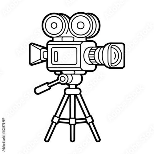 video camera and movie camera coloring page 