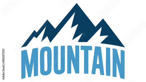 Abstract mountain peak logo design