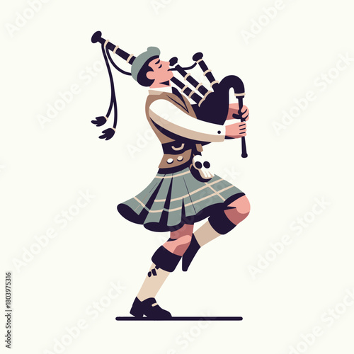 Bagpipes player costume