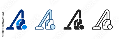 Vacuum Icon Set Multiple Style Vector Illustration 