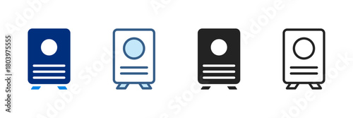 Air Purifier Icon Set Multiple Style Vector Illustration 
