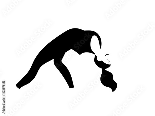 Graceful dancer embodying flexibility and strength with elegant pose, perfect for wellness and fitness promotions