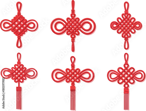 Symbol knot Chinese decoration vector illustration