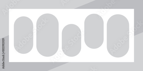 Pictures or photos frame collage, page grid layout abstract photo frames and digital photo wall template