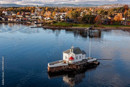 Bygdoy,Peninsula,lighthouse, Oslofjord,Oslo, South Norway, Norway, Scandinavia, Europe