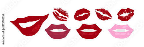 red lips illustration