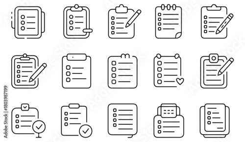 Task management and documentation icons representing submission, edit and records