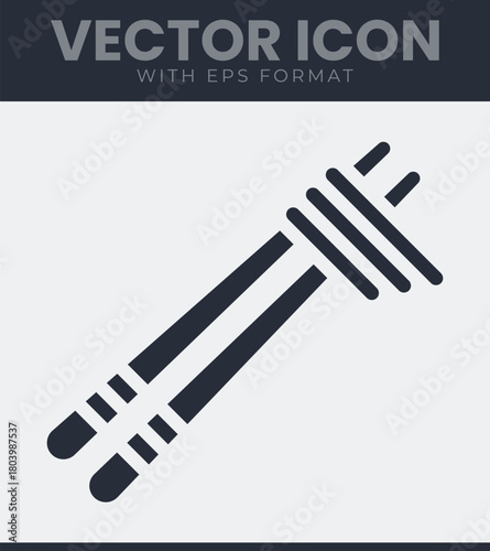 Noodles dipper vector icon symbol illustration for food desert and natural organic product design element art