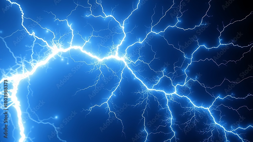 Obraz premium ionization. Frozen fractal lightning bolt displaying intricate electrical branching patterns, STEM education sheets, lab safety posters, designed for biotech research communications.
