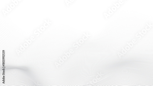 Abstract grey, wavy lines on a white background. Simple elegant wavy lines, modern style wallpaper