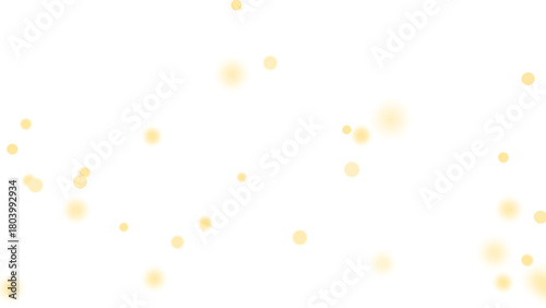 Large golden bokeh fireflies overlay transparent PNG 3D render