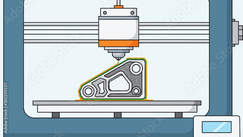 3D printer extruding a complex geometric object