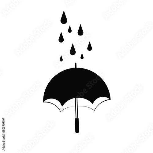 simple umbrella icon for rainy season